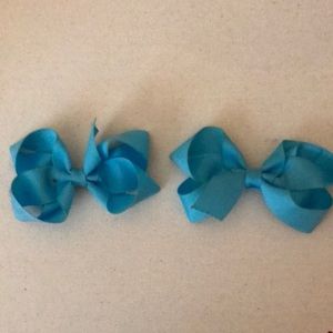 Tiny two blue matching bows